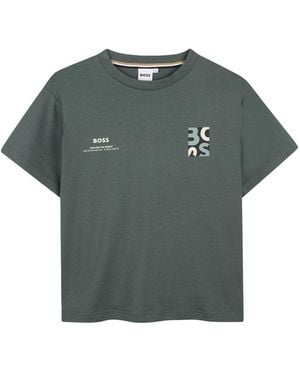 BOSS T-Shirt Con Logo - Green