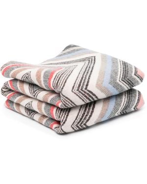 Missoni Chevron Plaid 130x190 - Blau