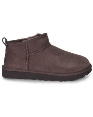 UGG "Classic Ultra Mini" Boots Crafted From Suede - Brown