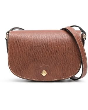 Longchamp Epure Schultertasche Aus Braunem Leder