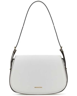 MICHAEL Michael Kors Leather Moore Shoulder Bag - White