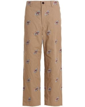 Junya Watanabe 'Pop Roy Lichtenstein' Pantalones - Neutro