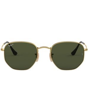 Ray-Ban Gafas De Sol Rb3548 N 001/58 Hexagonal Oro/Verde G 15 Unisex Polarizadas - Marrón