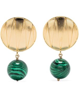D'Estree Sonia Geometric Pearl Dark Tu - Green