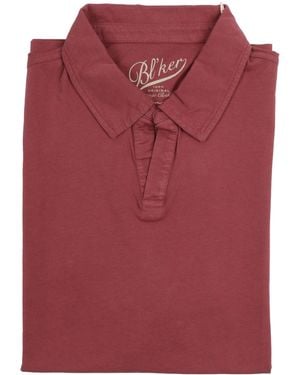 Bl'ker Polo Manica Corta Hamptons Senza Bottoni Jersey - Red
