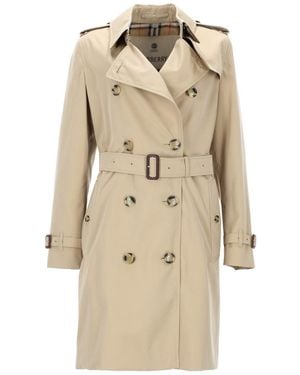 Burberry Heritage Kensington Trench Coat - Natural