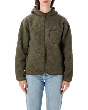 Patagonia Fleece Hooded Zip Jacket - Green