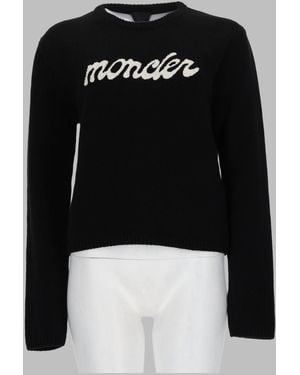 Moncler Luxurious Cashmere-Wool Blend Sweater - Black