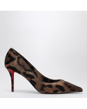 Christian Louboutin Miss Z Pony Skin Court Shoes With Leopard Print - Brown