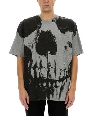 McQueen Skull Print T-Shirt - Black
