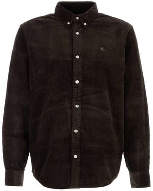 Carhartt Corduroy Long-Sleeve Madison Cord Shirt - Black