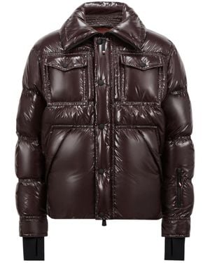 Moncler Grenoble Glossy Down Jacke - Braun