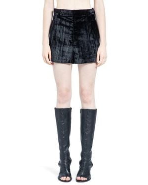 Ann Demeulemeester Stine Maßgeschneiderte Shorts mit hoher Taille aus Viskose-Kaliko - Schwarz