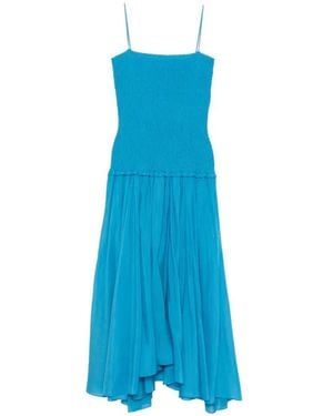 Tory Burch A-Linien-Kleid mit Falten - Blau
