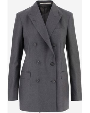 Tagliatore Double-Breasted Wool Jacket - Grey