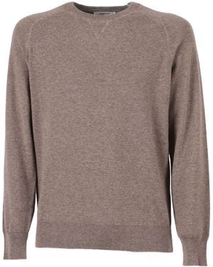 Kangra Cashmere With Triangular Parts - Brown