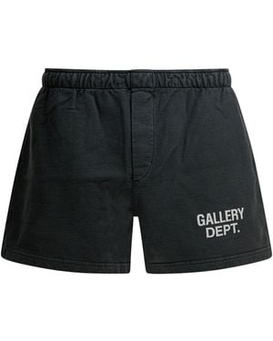 GALLERY DEPT. Relaxed Bermuda Fit Shorts With Subtle Logo Detail - Schwarz