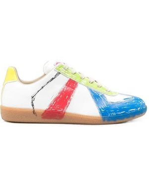 Maison Margiela Replica Paint-Splatter Sneakers - Blue
