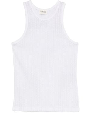 Closed Gesloten Katoenen Tanktop - Wit