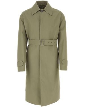 Jil Sander Army Green Cotton Trench Coat