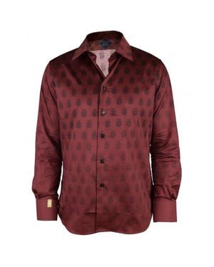 Billionaire Ls Milano All Over Shirt - Red