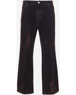 Amiri Jeans Van Stretchkatoen Met Fluweeleffect - Blauw