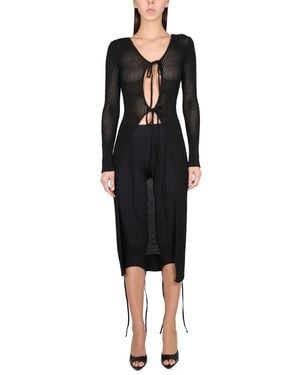 ANDREADAMO Andreadamo Long Perforated Jersey - Black