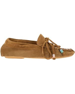 Anniel Wildleder-Loafer mit Fransen und Paillettendetails - Braun