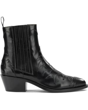 Sartore "Parma 45 mm" Cowboy-Stiefeletten - Schwarz