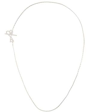 Ami Paris ADC 2 en 1 Collar Metal Silver - Blanco
