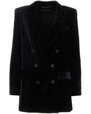 Alberta Ferretti Velvet Blazer - Black