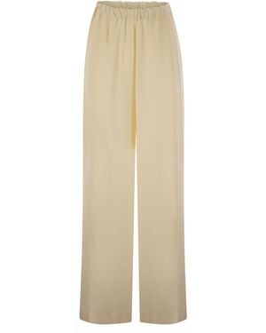 Fabiana Filippi Ever Satin Trousers With Diamond Thread - Natural