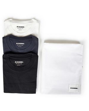 Jil Sander 3 Pack Langarm Temperatur Set - Weiß
