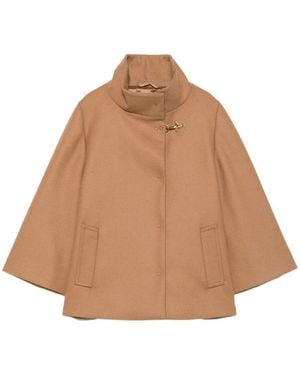 Fay Wool And Cashmere Cape - Natural
