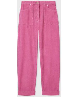 Paul Smith Corduroy Trousers With Barrel Leg Shape - Pink