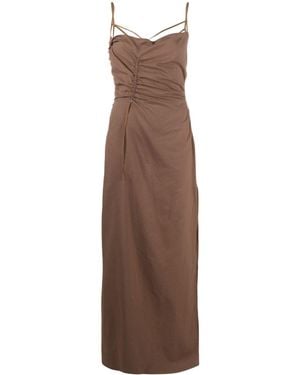Jacquemus Abito La Robe Gaua Lungo - Marrone