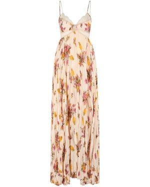 Blumarine Peach Viscose Dress - Metallic