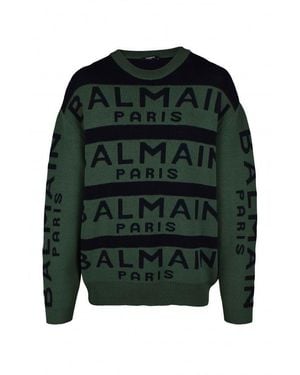 Balmain Deep Wool Sweater - Grün