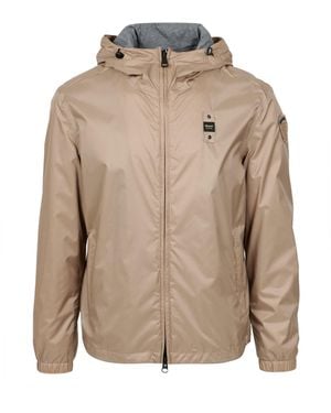 Blauer Manteaux Beige - Marron