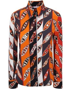 Emilio Pucci Gedrucktes Hemd - Orange