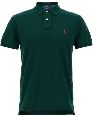Polo Ralph Lauren Logo Shirt Polo Verde-Uomo