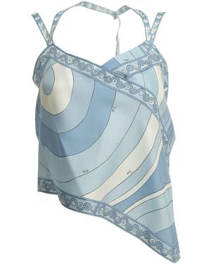 PUCCI "Iride" Asymmetrical Top - Blue