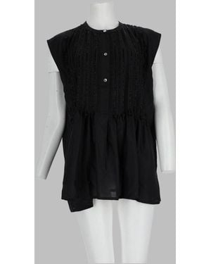 P.A.R.O.S.H. P. A.R. O.S. H. 100% Silk Mini Top - Black