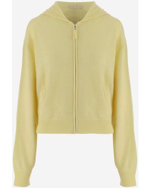 Allude Wool And Cashmere Knit - Yellow