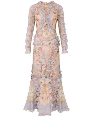 Zimmermann "Rebellion" Long Dress - Pink