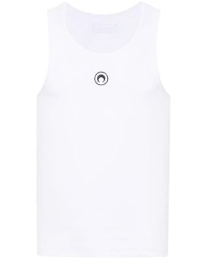 Marine Serre Moon Cotton Tank Toque - Blanco