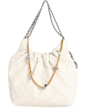 Tory Burch Fleming' Mini-Tasche aus weißem Lear