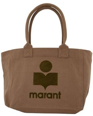 Isabel Marant Yenky GZ Shopper Bag Cotton Khaki - Marron