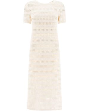 Sandbeige Jurken - Wit