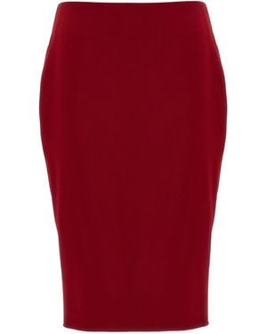 Saint Laurent Pencil Skirt - Red